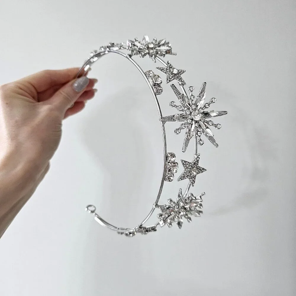 Princess Tiara Wedding Tiaras for Bride, Quinceanera Crown